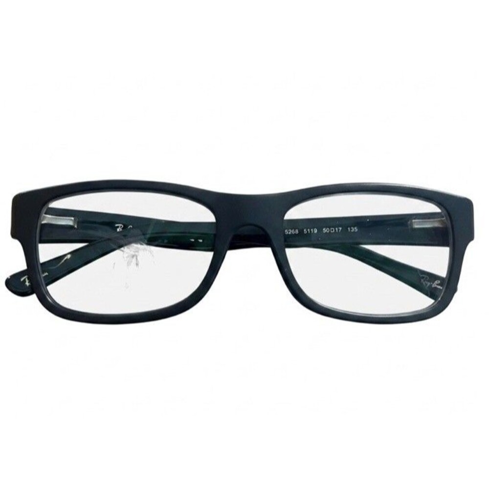 Ray Ban RB 5268 5119 Black Square Eyeglasses Frames Only 50-17 135 Case